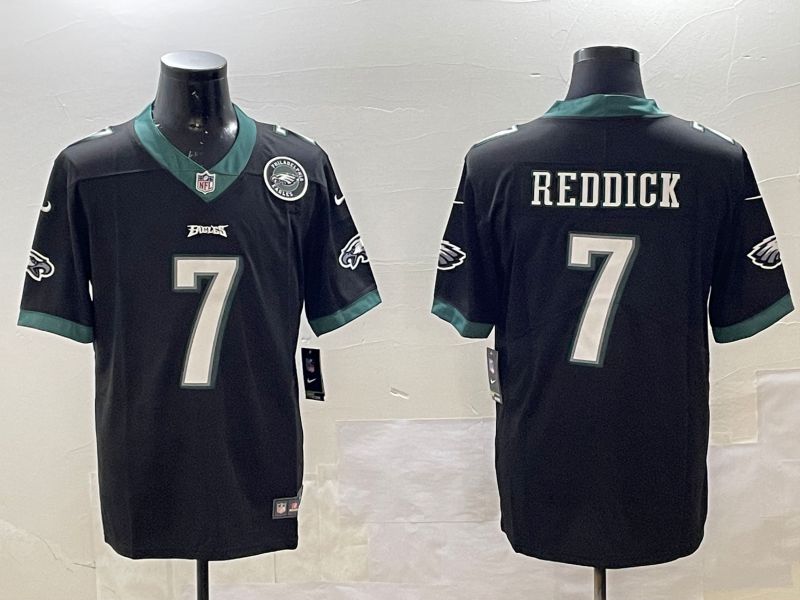 Men Philadelphia Eagles #7 Reddick Black 2025 Nike Vapor Limited NFL Jersey style 3